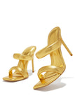 Stetnode Stassie Single Sole High Heel Mules - Gold