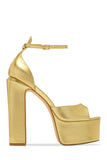 Stetnode Avani Block High Heel Platforms - Gold