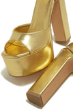 Stetnode Avani Block High Heel Platforms - Gold