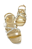 Stetnode Caicos Island Strappy Flat Sandals - Gold