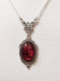 Stetnode Gothic Oval Stone Pendant Necklace