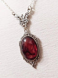 Stetnode Gothic Oval Stone Pendant Necklace