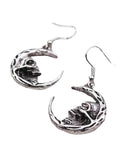 Stetnode Gothic Punk Skull Crescent Moon Drop Earrings