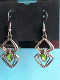 Stetnode Gothic Rhinestone Spider Earrings