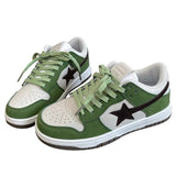 Stetnode back to school Green & Black Aesthetic Star Sneakers