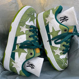 Stetnode back to school Green Star Sneakers