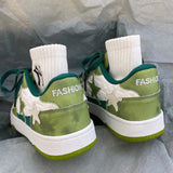 Stetnode back to school Green Star Sneakers