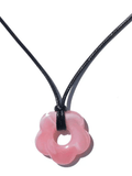 Stetnode Hollow Out Flower Pendant Rope Necklace