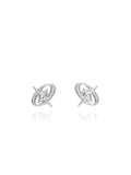 Stetnode Silver Y2K Oval Star Pattern Earrings