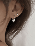 Stetnode Irregular Heart Pendant Hoop Earring