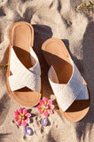 Stetnode La Palma Slip On Flat Sandals - Straw