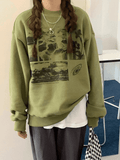 Stetnode Landscape Print Crew Sweatshirt