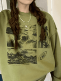 Stetnode Landscape Print Crew Sweatshirt