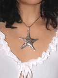 Stetnode Large Futuristic Star Charm Necklace