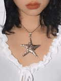 Stetnode Large Futuristic Star Charm Necklace