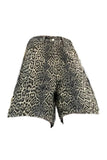 Stetnode Leopard Denim Shorts