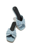 Stetnode Aya Slip On Sandals - Light Denim