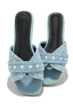 Stetnode Aya Slip On Sandals - Light Denim