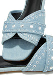 Stetnode Aya Slip On Sandals - Light Denim