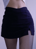 Stetnode Lined Detail Split Mini Skirt