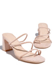 Stetnode Elci Block Mid Heel Mules - Nude