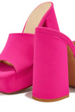 Stetnode  Platform Block Heel Mules - Pink