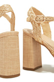 Stetnode Coastal Resort Platform Block Heels - Natural