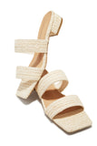 Stetnode Mirabella Slip On Mini Heel Sandals - Natural