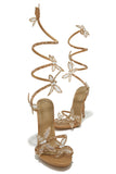 Stetnode Fantasy Embellished Around The Ankle Coil Heels - Nude