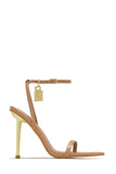 Stetnode Bella Lock & Key High Heels - Bone