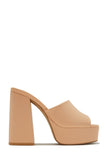 Stetnode  Platform Block Heel Mules - Nude