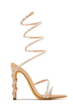 Stetnode Andria Embellished Around The Ankle Coil Heels - Nude