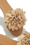 Stetnode Analia Slip On Flower Sandals - Nude