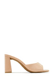 Stetnode Layla Block Heel Mules - Nude PU