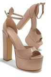 Stetnode Avani Block High Heel Platforms - Nude