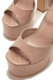 Stetnode Avani Block High Heel Platforms - Nude