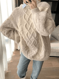 Stetnode Oversized Cable Knit Sweater