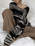 Stetnode Oversized Stripe Jumper Knit Sweater