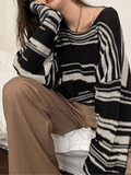 Stetnode Oversized Stripe Jumper Knit Sweater