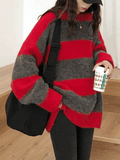 Stetnode Oversized Stripe Pullover Sweater