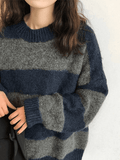 Stetnode Oversized Stripe Pullover Sweater