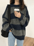 Stetnode Oversized Stripe Pullover Sweater