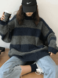 Stetnode Oversized Stripe Pullover Sweater