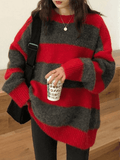 Stetnode Oversized Stripe Pullover Sweater