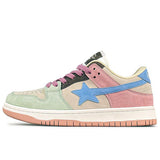 Stetnode back to school Pastel Color Block Star Sneakers