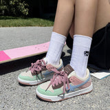 Stetnode back to school Pastel Color Block Star Sneakers