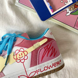 Stetnode back to school Pastel Aesthetic Flower Sneakers