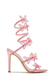 Stetnode Fantasy Butterfly Embellished Coil Heels - Pink