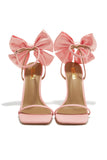 Stetnode Pauline High Heels with Bow Detailing - Pink