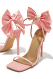 Stetnode Pauline High Heels with Bow Detailing - Pink